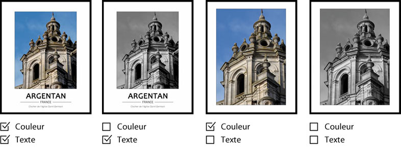 configuration à définir : couleur ou noir et blanc, avec ou sans texte Offrez-vous la liberté de choisir entre une photo en couleur, riche en détails et en ambiance, ou une version en noir et blanc, intemporelle et élégante, selon le style que vous souhaitez donner à votre intérieur. Chaque visuel peut être accompagné du nom de la ville et d’une légende pour raconter une histoire et renforcer son caractère, ou au contraire être proposé sans texte pour une esthétique épurée et universelle. Cette flexibilité vous permet de créer une œuvre personnalisée, parfaitement adaptée à vos goûts et à votre décoration.